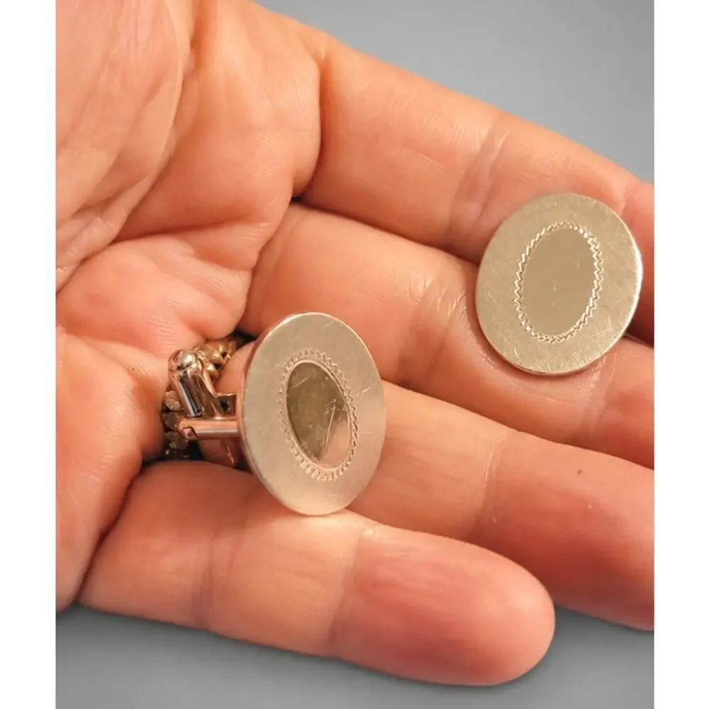 Vintage Sterling Silver Cuff Links 1